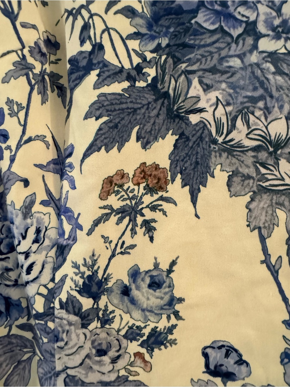 Antonio Melani Jesse Floral Print Puff Sleeve Dress in ivory and blue - Picture 6 of 10
